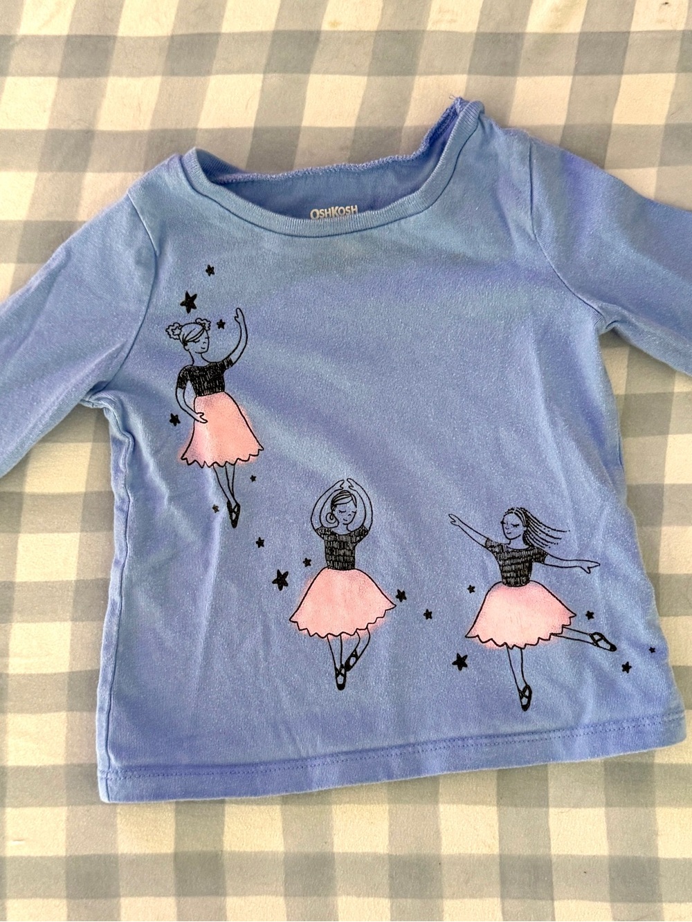 OshKosh B'gosh Blue Long-Sleeve Ballerina Tee for Kids